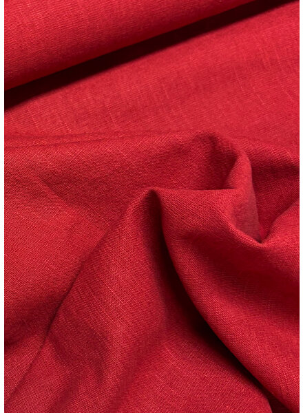 100% washed linnen wijnrood