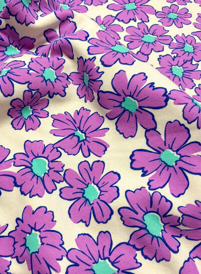 Madeline purple flowers - thick jogging