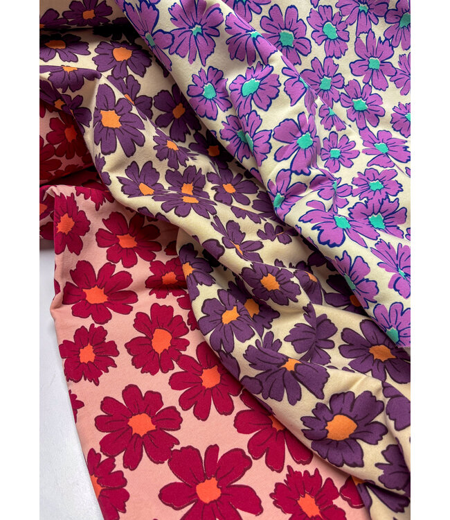 Madeline lila bloemen - dikke jogging