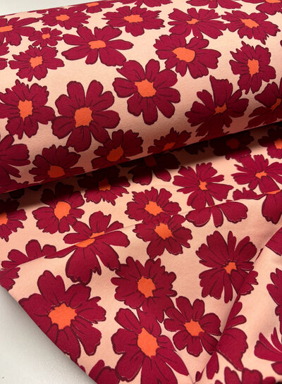 Madeline Amarant bloemen - lekker dikke jogging