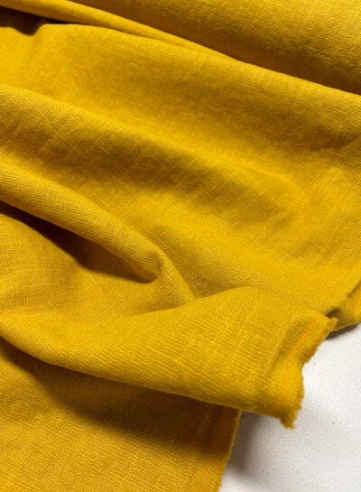 100% washed linnen oker