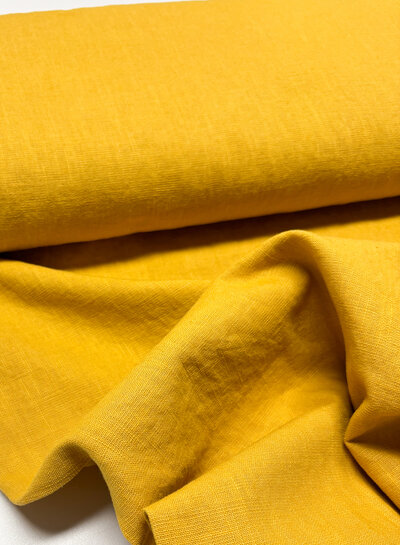 100% washed linnen oker