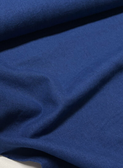 100% washed linnen indigo