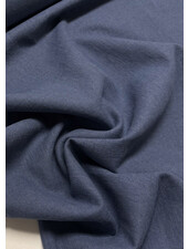 100% washed linen denim blue