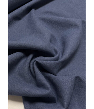 100% washed linnen jeansblauw