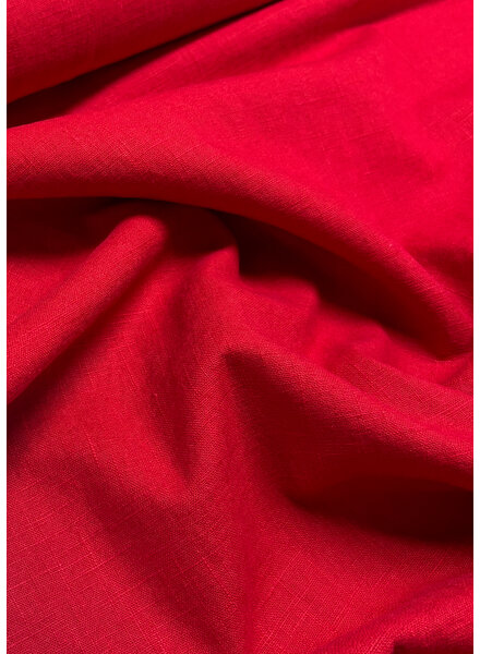 100% washed linnen rood