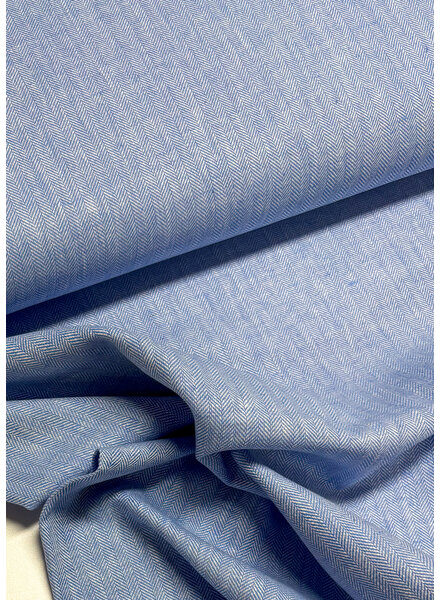 Madeline hemels blauw chevron - linnen chambray