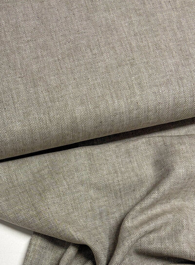 Madeline very light khaki chevron - linen chambray