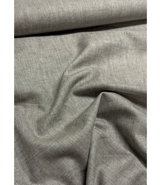 Madeline heel licht khaki chevron - linnen chambray