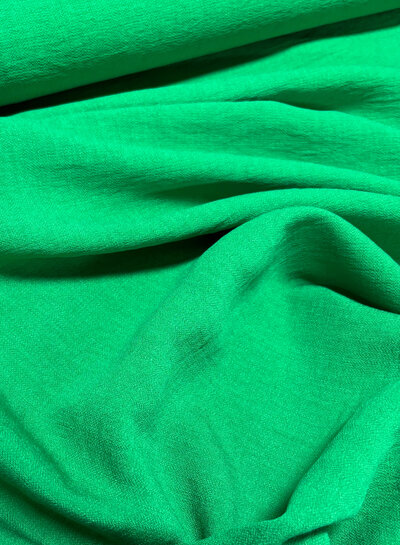 A la Ville groen- prachtig geweven linnenlook rayon
