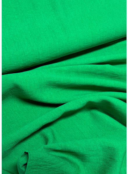 A la Ville green - beautifully woven linen look rayon