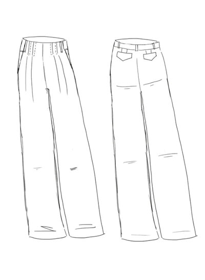 Maison Fauve Le Pantalon BROOKLYN - naaipatroon - Engels en franse instructies