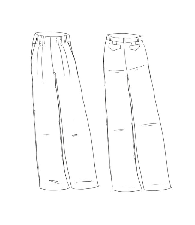 Maison Fauve Le Pantalon BROOKLYN - naaipatroon - Engels en franse instructies
