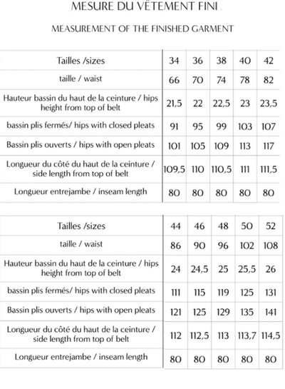 Maison Fauve Le Pantalon BROOKLYN - sewing pattern - English and French instructions