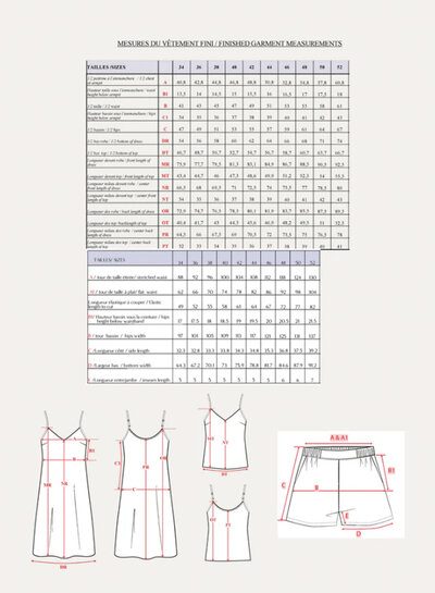 Maison Fauve The duo SONGE & B LUSH - sewing pattern - English and French instructions