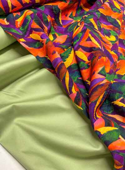 A la Ville lime - comfort jeans satiné