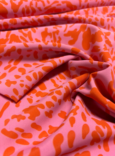 A la Ville Animal pink - soft crepe - beautiful Italian quality