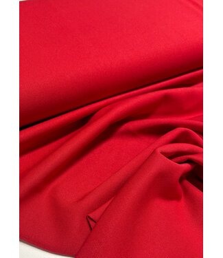 Madeline red softly falling gabardine