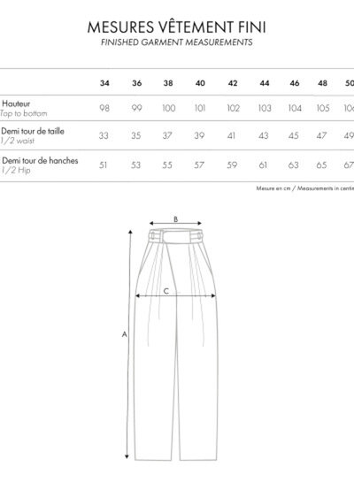 Atelier Brunette LE PANTALON CEINTURE  naaipatroon - Atelier Brunette
