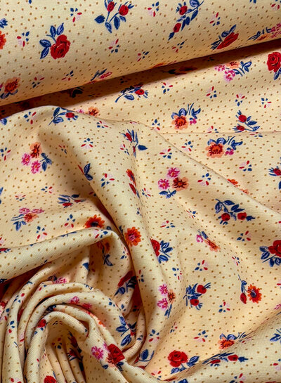 Swafing rode kleine roosjes - tricot