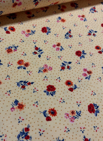 Swafing red little roses - jersey