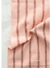 Fableism jacquard cotton track stripe - blossom pink