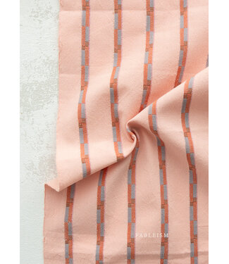 Fableism jacquard cotton track stripe - blossom pink