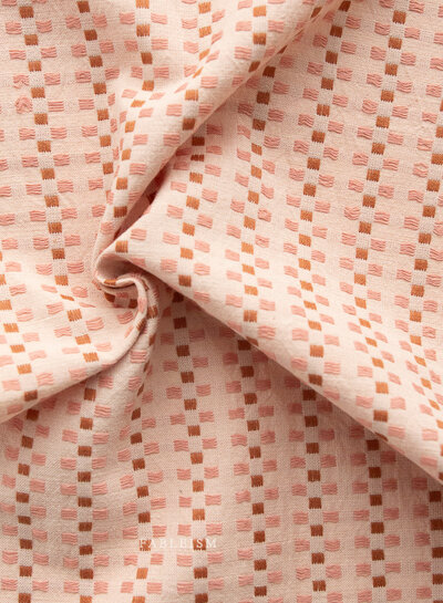 Fableism jacquard cotton basket weave - soft pink