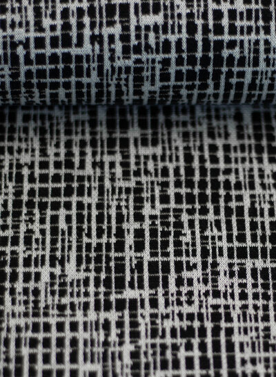 Swafing gebreide jacquard grid - zwart
