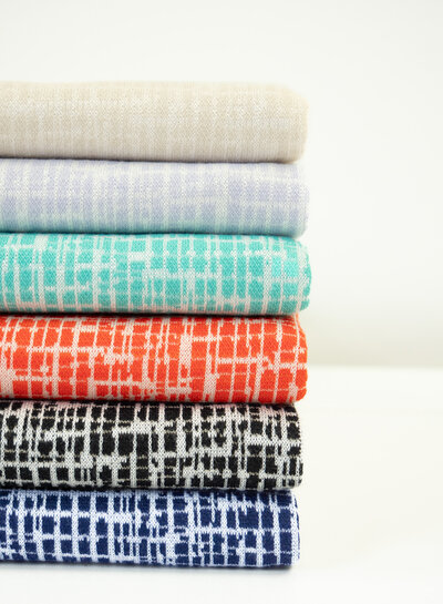 Swafing gebreide jacquard grid - zwart