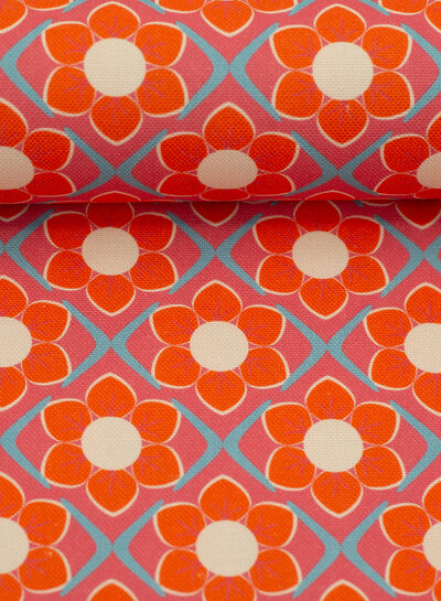 Swafing retro bloem - zachte canvas