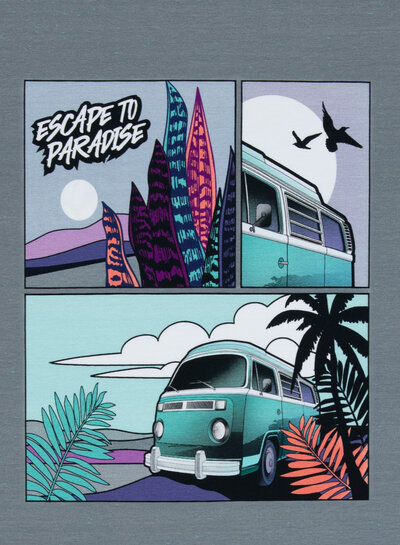 THORSTEN BERGER Escape to paradise - Thorsten Berger - tricot paneel 85cm hoogte