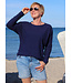 Swafing marineblauw - zomers katoenbreisel - heel mooie breistructuur