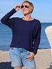 Swafing navy blue - summer cotton knit - very nice knit structure