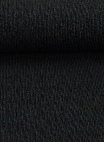 Swafing black - summer cotton knit - very nice knit structure
