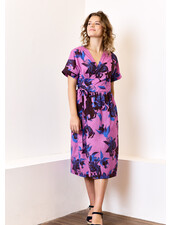 Atelier Jupe purple cotton with flowers