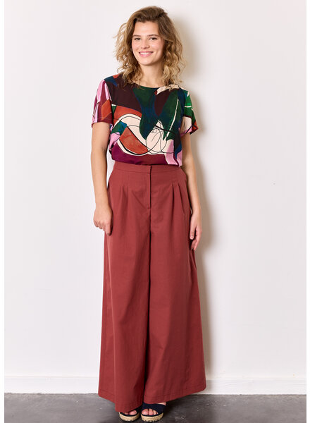 Atelier Jupe marsala red organic cotton