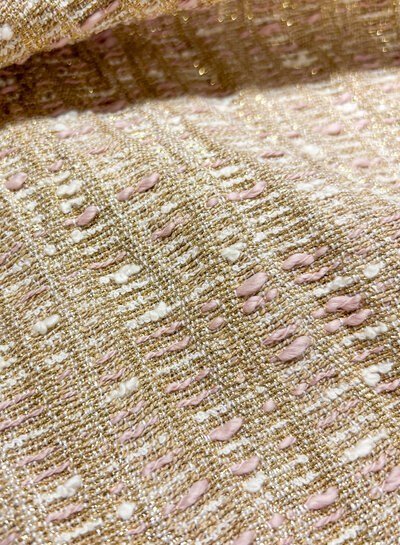 A la Ville zacht roze en nude - prachtige jacquard - chanel