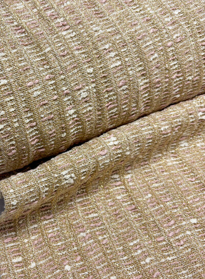 A la Ville zacht roze en nude - prachtige jacquard - chanel