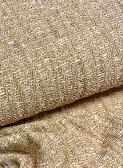 A la Ville zacht roze en nude - prachtige jacquard - chanel