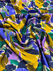 A la Ville painted flowers - lila en oker - Italiaanse viscose