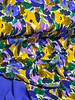 A la Ville painted flowers - lila en oker - Italiaanse viscose