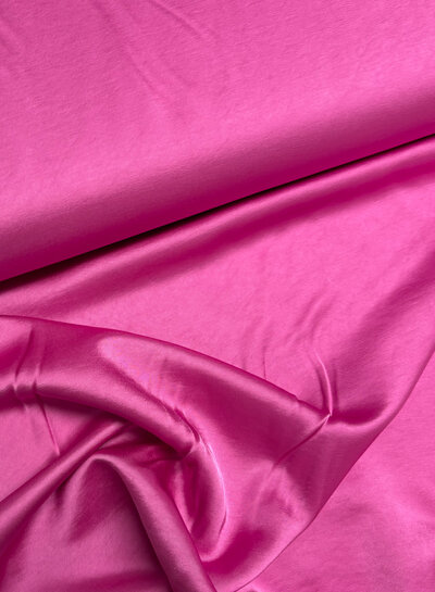 A la Ville fuchsia - satin viscose - quality Haute Couture