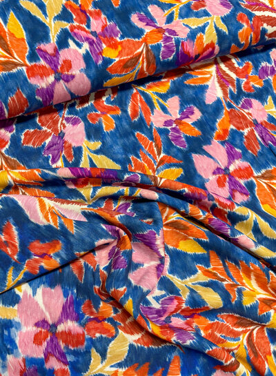 A la Ville painterly leaves - Italiaanse viscose