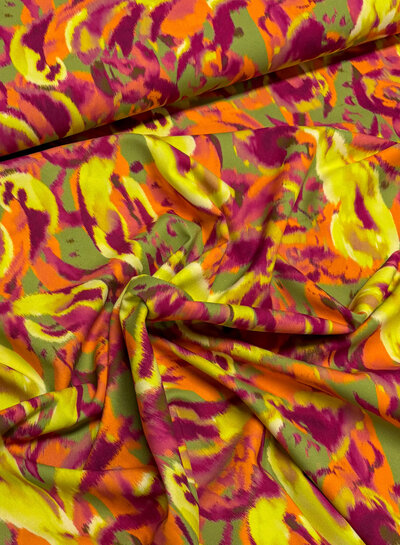 A la Ville faded lily's - prachtige Italiaanse crepe