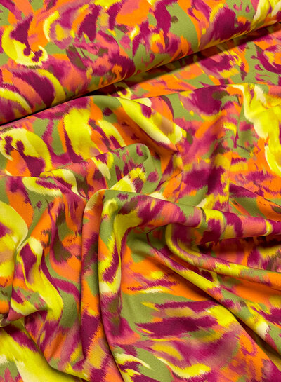 A la Ville faded lily's - prachtige Italiaanse crepe