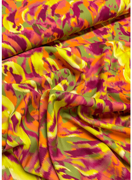 A la Ville faded lily's - prachtige Italiaanse crepe