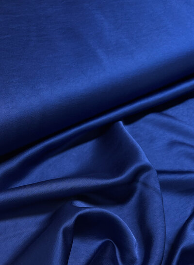 A la Ville royal blue - satin viscose - quality Haute Couture