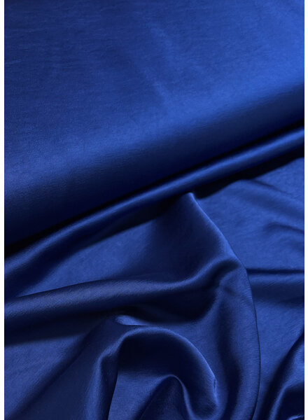 A la Ville royal blue - satin viscose - quality Haute Couture