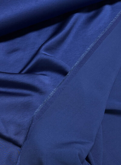 A la Ville royal blue - satin viscose - quality Haute Couture